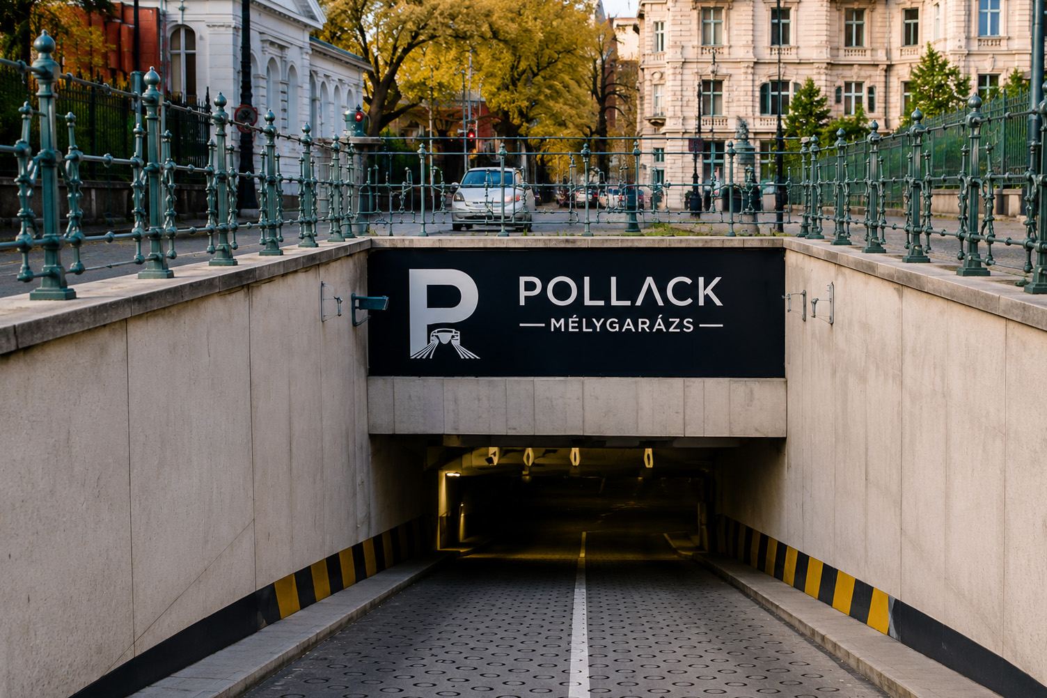 Pollack Mélygarázs bejárata Budapest VIII. kerület
